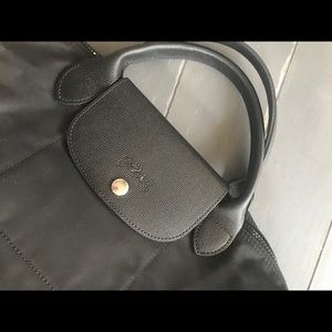 Large Black Longchamp Canvas Bag